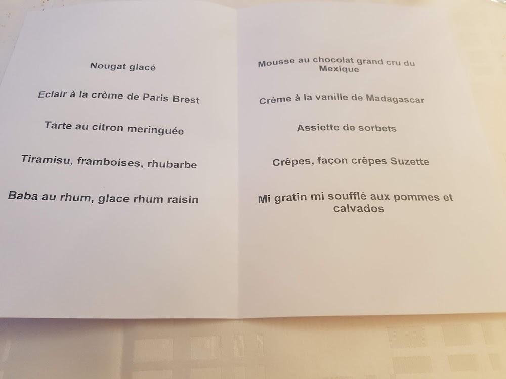Auberge de la Vallée d'Ancre - Menu Image 1